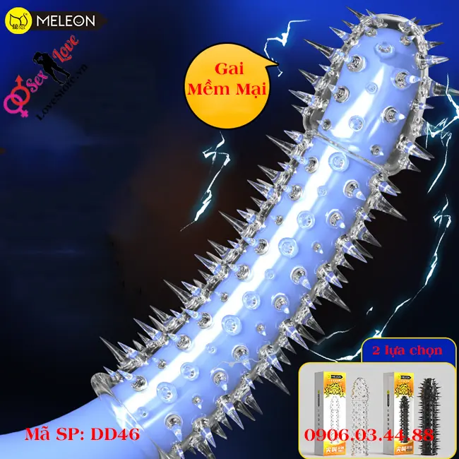 Bao cao su đôn dên gai sói trong suốt DD46