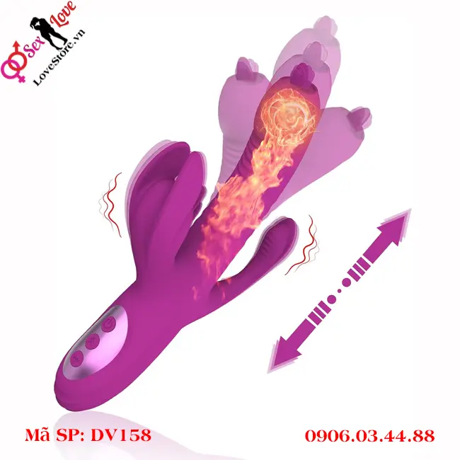 COCOO máy rung kích thích liếm thụt ngoáy và làm nóng tuyệt đỉnh dv158