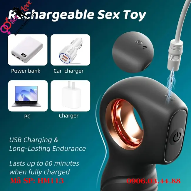 Sạ lại pin qua cổng USB tiện lợi