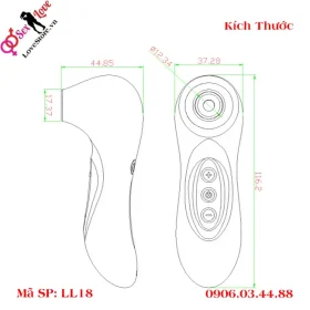 Kích thước máy bú mút hột le nhỏ gọn